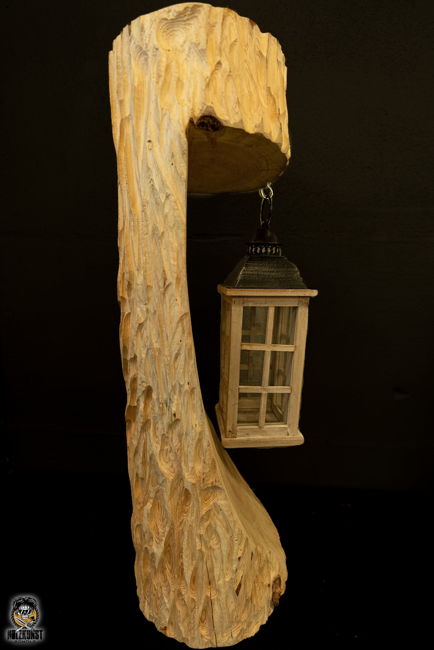 Rustikaler Laternenhalter mit Wellendesign