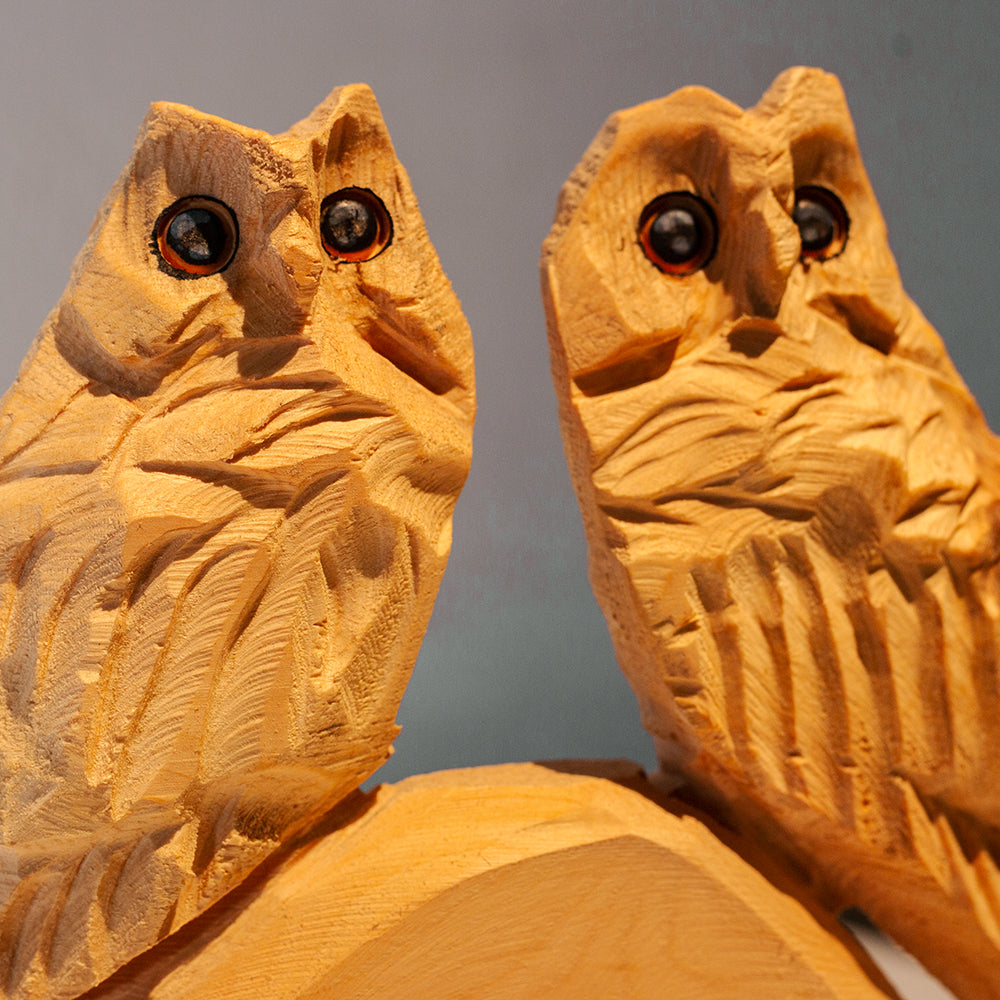 Figur Eule- / Uhu- paar 30cm