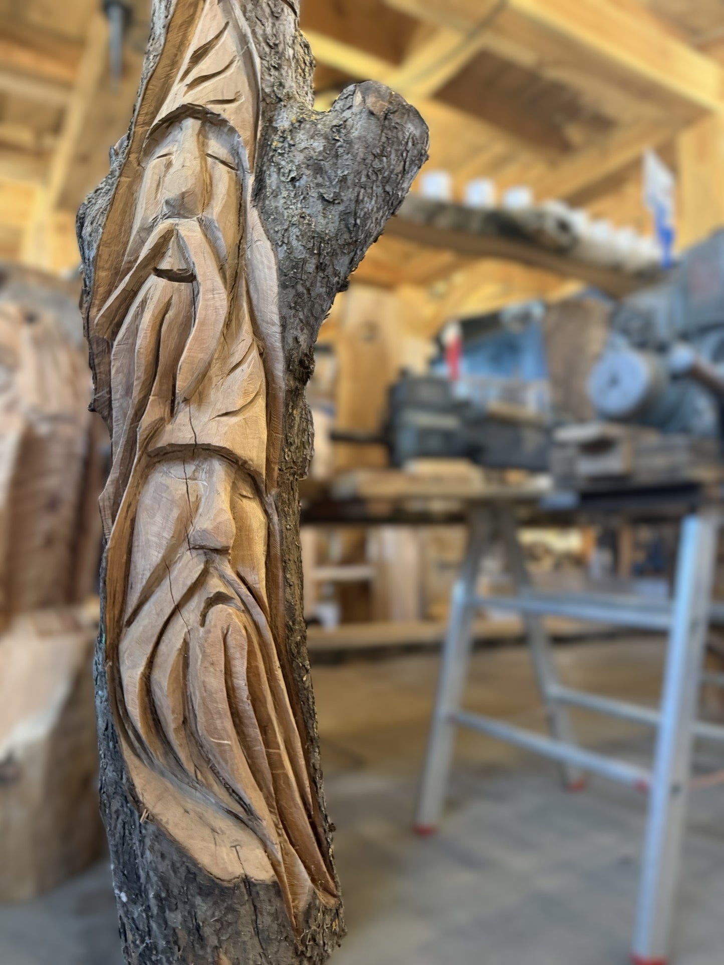 Figur - Doppelter Waldgeist mit Borke - Einzelstück